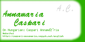 annamaria caspari business card